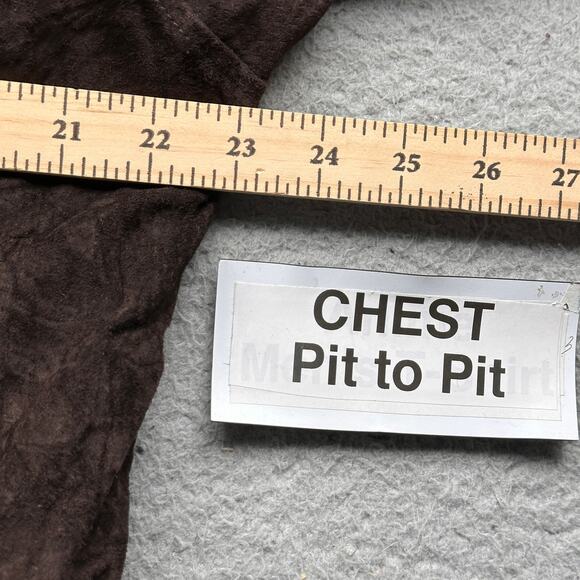 Savile Row Outerwear Genuine Suede Leather Jacket Mens Medium Zip Bomber Brown - Picture 4 of 13